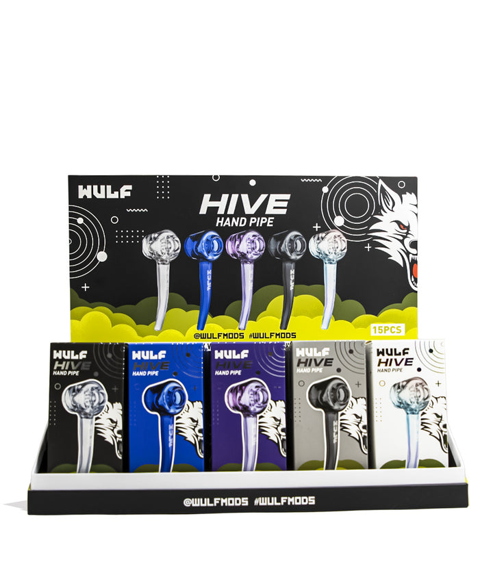 Wulf Mods Hive Hand Pipe 15pk Front View on White Background