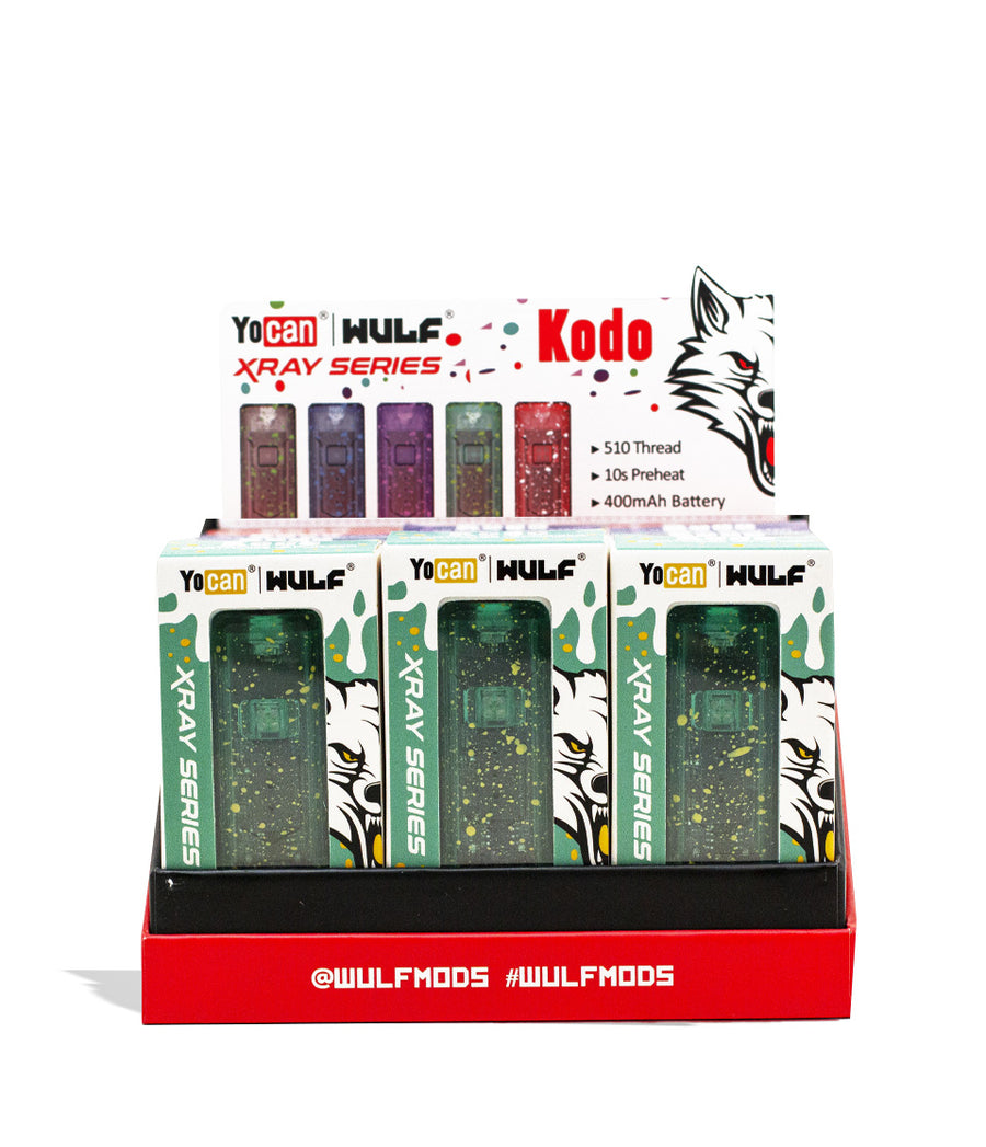 Wulf Mods X-Ray Series Kodo 510 Variable Voltage Battery 15pk Front View on White Background