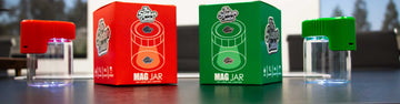 Wholesale The Sticker Cartel Mag Jars standing in a row on office table facing away from windows