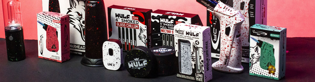 Got Vape Wholesale Wulf Mods Collection in front of pink and red studio background