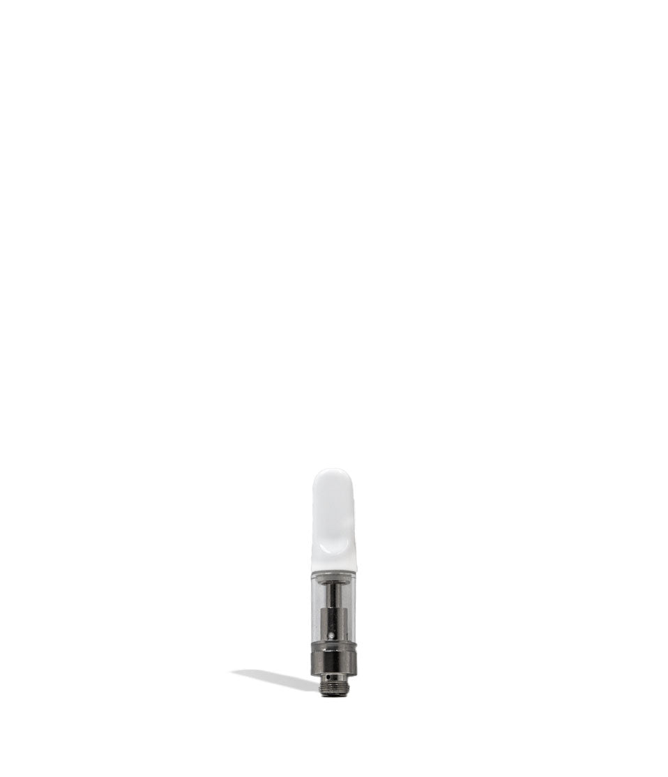 .5ml White Ceramic Coil Cartridge With Metal Tip 100pk Front View on White Background