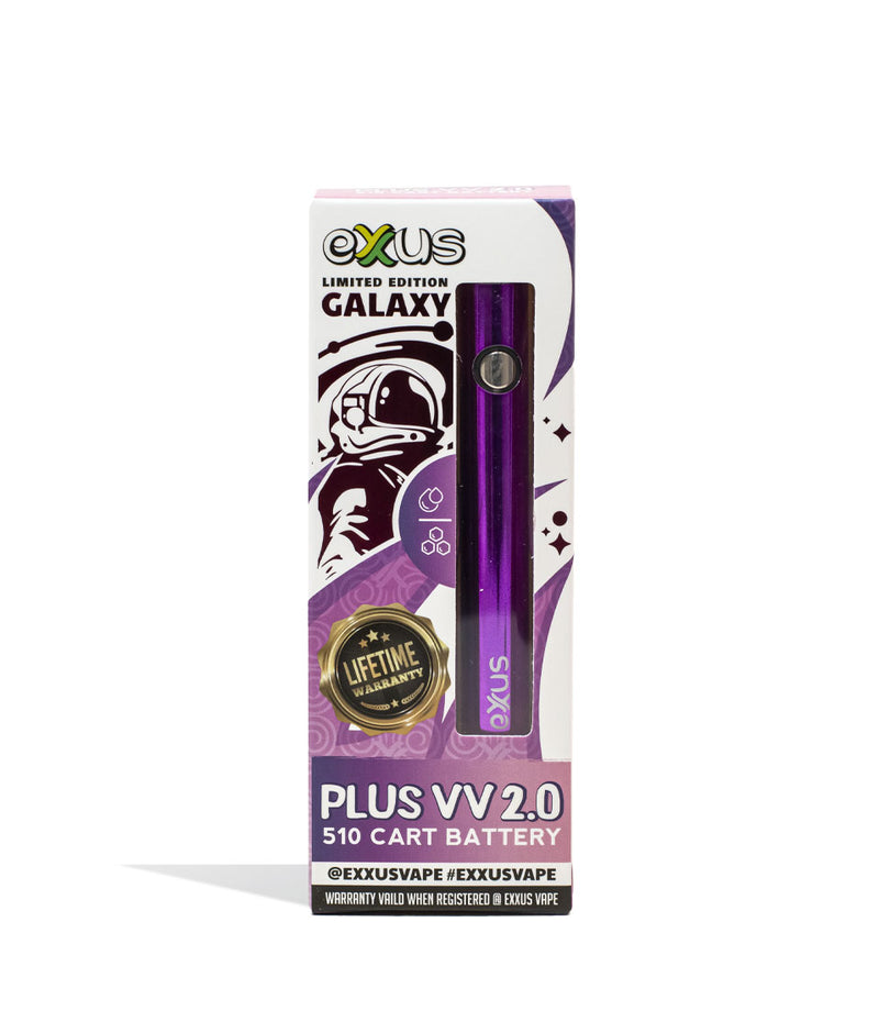 Galaxy Exxus Vape Plus VV 2.0 Cartridge Vaporizer 12pk Packaging Single Front View on White Background