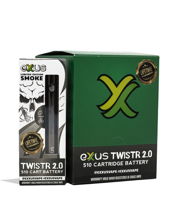Smoke Exxus Vape Twistr 2.0 Cartridge Vaporizer 12pk Packaging Front View on White Background