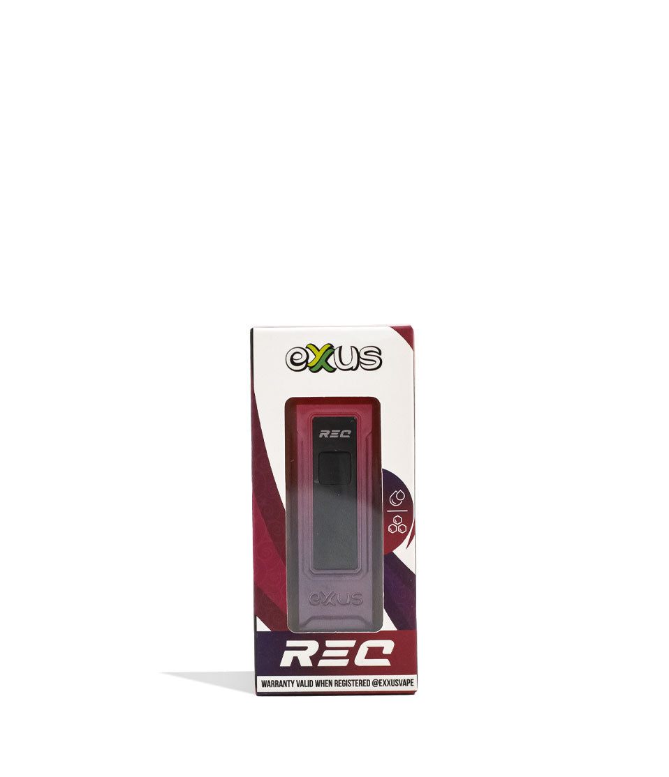Crimson Exxus Vape REC Cartridge Vaporizer 12pk Packaging Front View on White Background