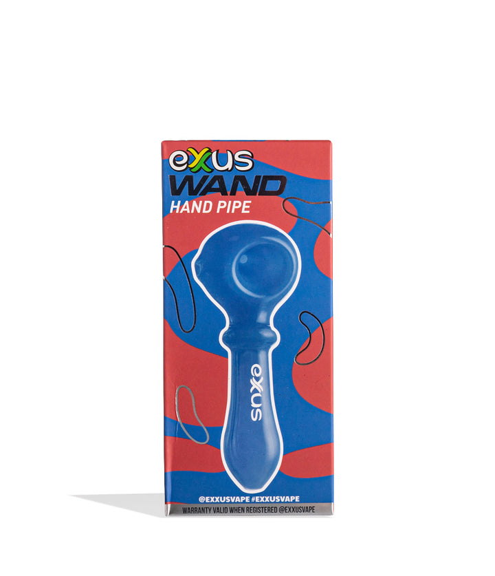 Milky Blue Exxus Vape Wand Hand Pipe 12pk Packaging Front View on White Background