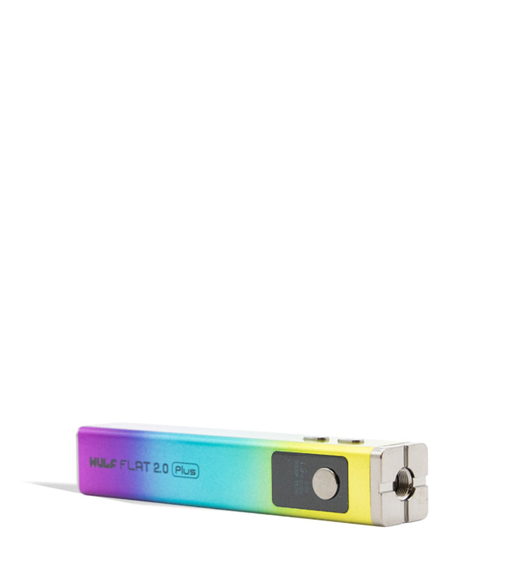 WULF Flat Plus 2.0 510 thread battery in rainbow finish, lying on its side