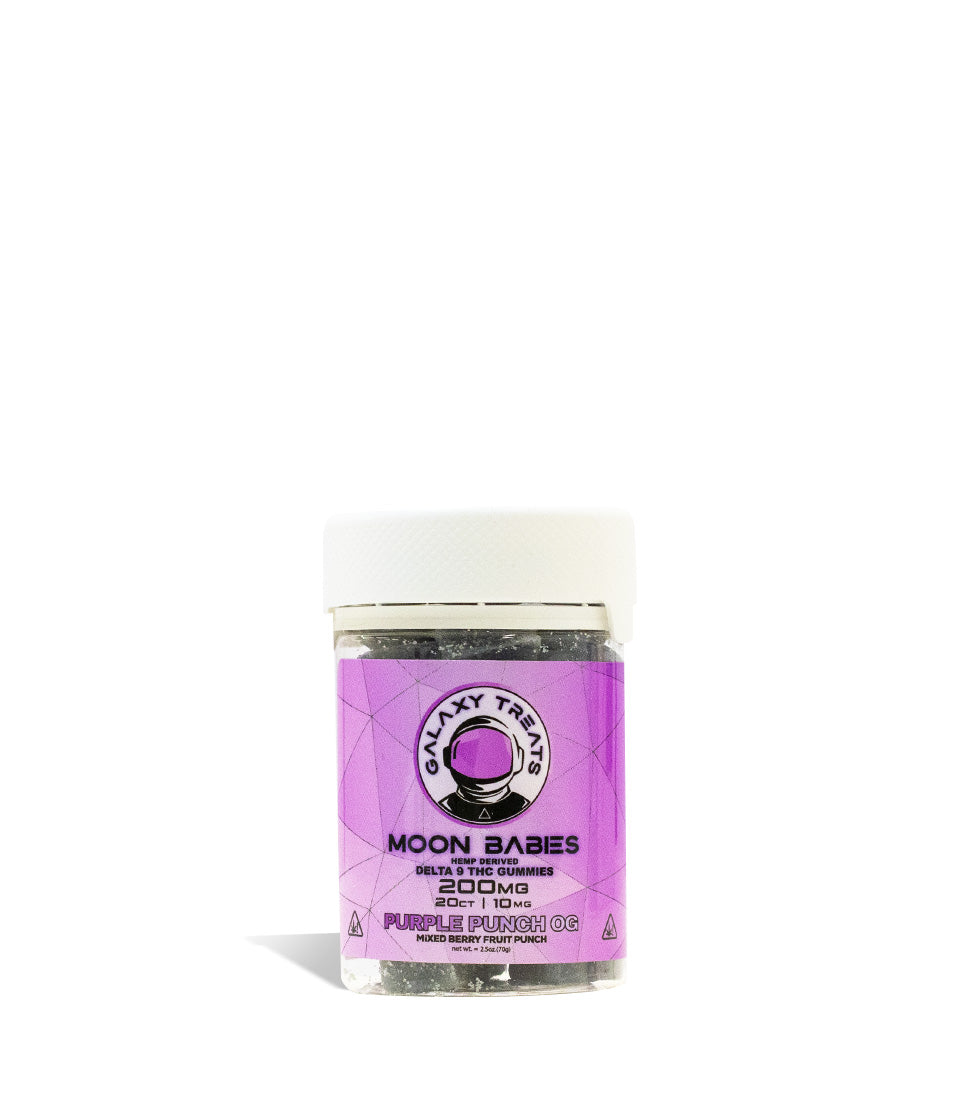 Purple Punch Galaxy Treats 200mg D9 CBD Gummies on white background