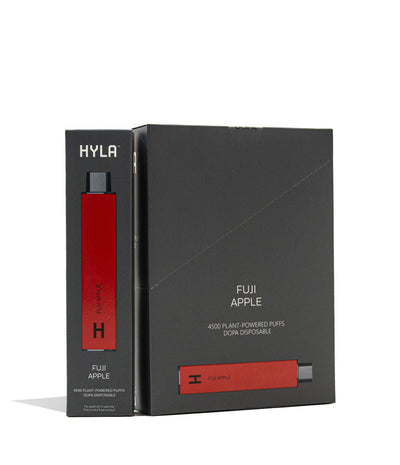Fuji Apple HYLA Plant Powered DOPA Infused 0% Nicotine Disposable 10pk Front View on White Background
