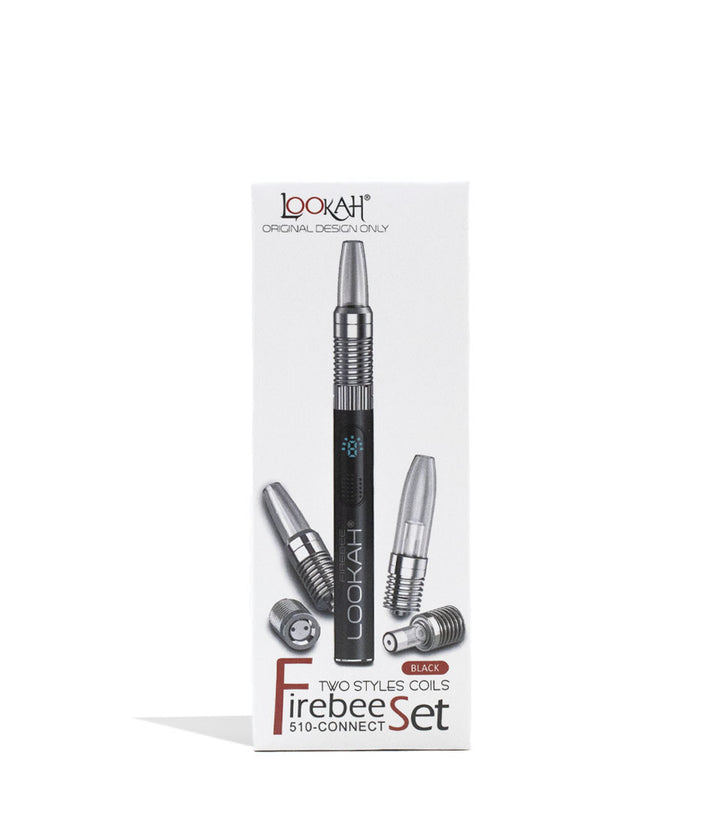 Black Lookah Firebee 510 Vape Kit Packaging Front View on White Background