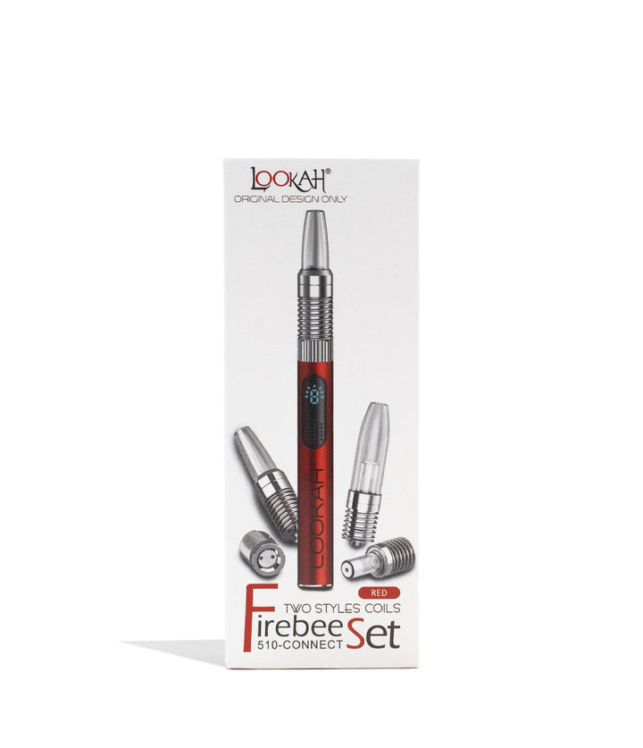 Red Lookah Firebee 510 Vape Kit Packaging Front View on White Background