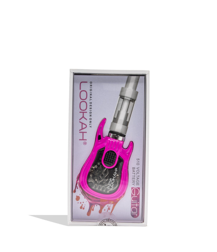 Pink Lookah Guitar 510 Voltage Battery Packaging Front View on White Background