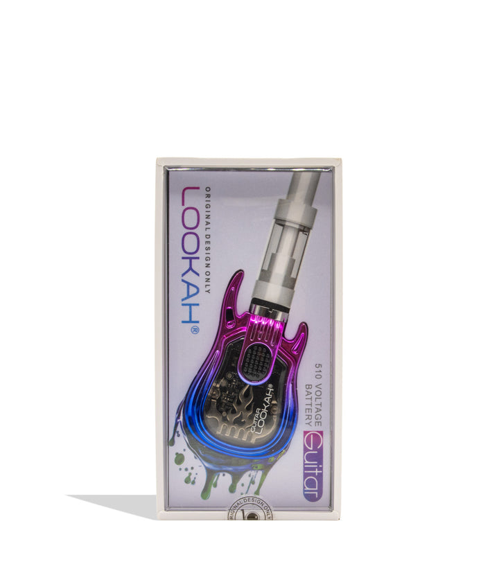 Rainbow Lookah Guitar 510 Voltage Battery Packaging Front View on White Background