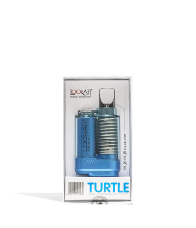 Blue Lookah Turtle 2g Cartridge Vaporizer Packaging Front View on White Background