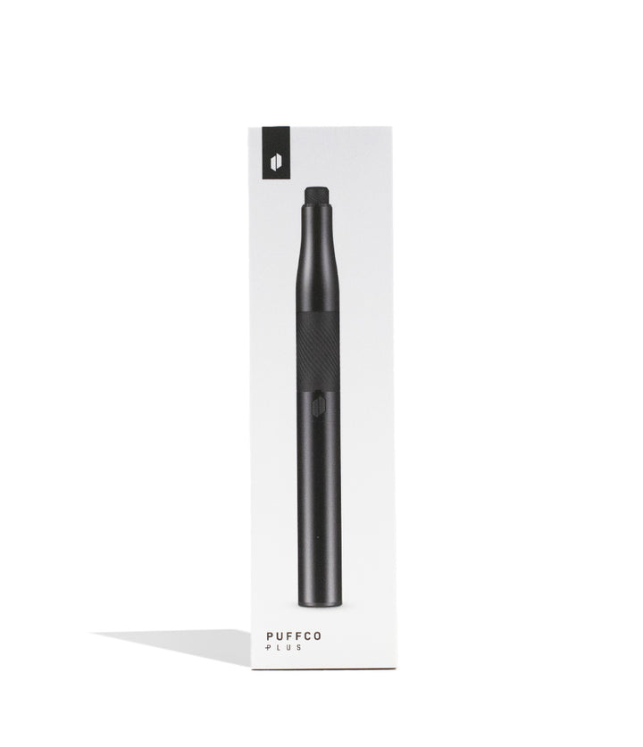 Onyx Puffco New Plus Portable Dab Pen Packaging Front View on White Background