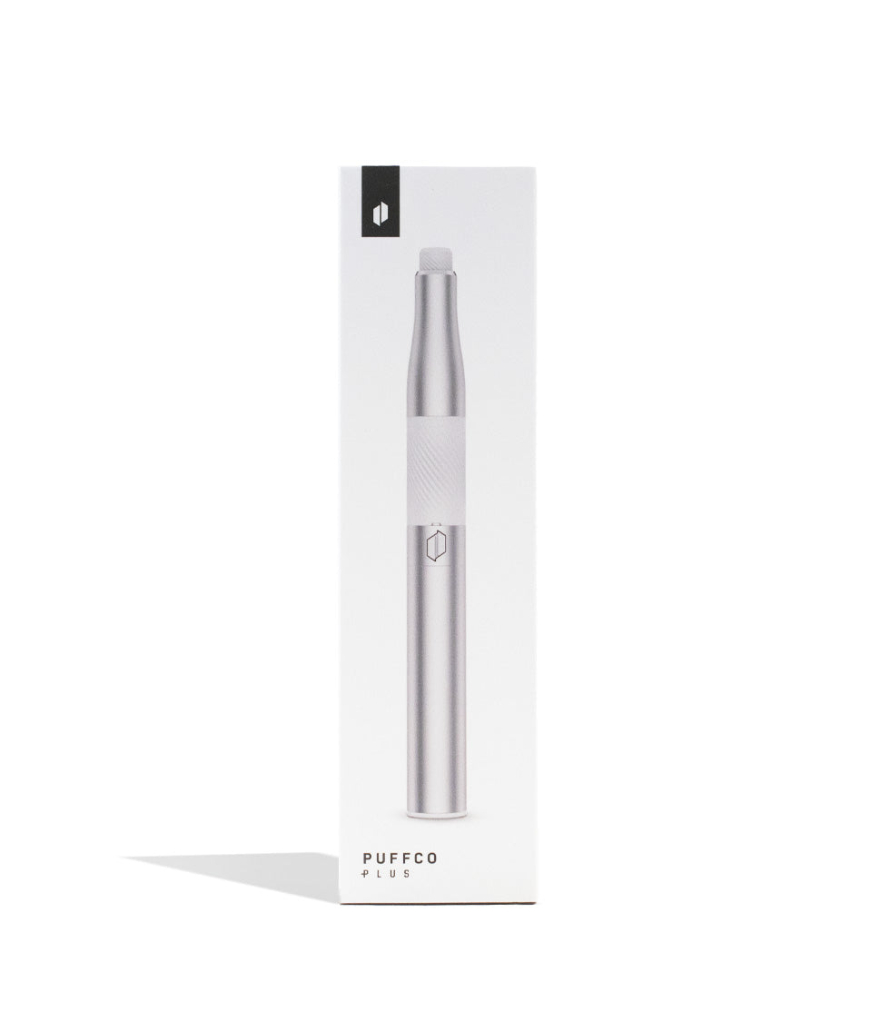 Pearl Puffco New Plus Portable Dab Pen Packaging Front View on White Background