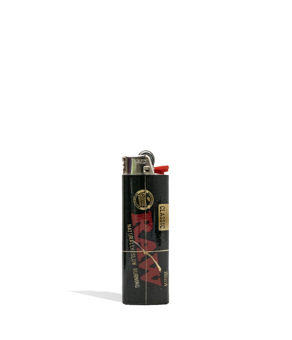 Black Raw x BIC Lighter 50pk Single Front View on White Background