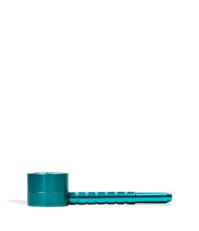 Teal Six Shooter Metal Pipe Front View on White Background