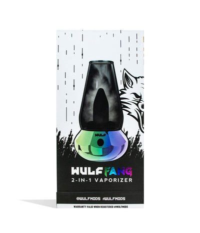 Full Color Wulf Mods Fang 2-in-1 Vaporizer box front view on white background