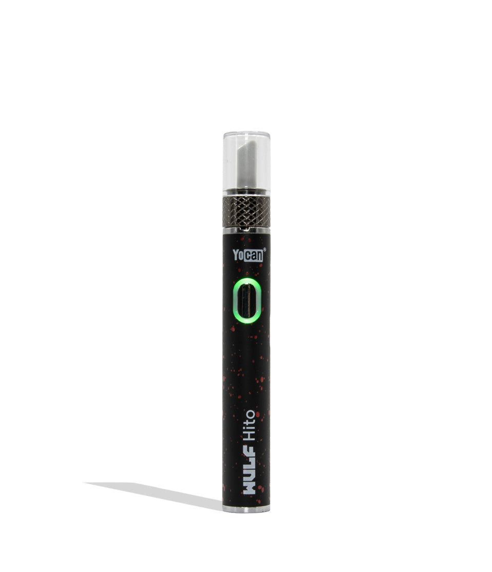 Wulf Mods Hito Knife Kit black red spatter colorway on a white background