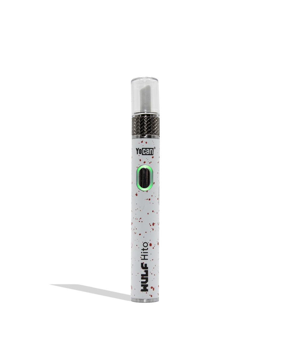 Wulf Mods Hito Knife Kit white red  spatter colorway on a white background