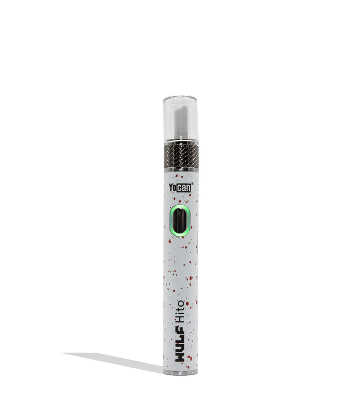 Wulf Mods Hito Knife Kit white red  spatter colorway on a white background