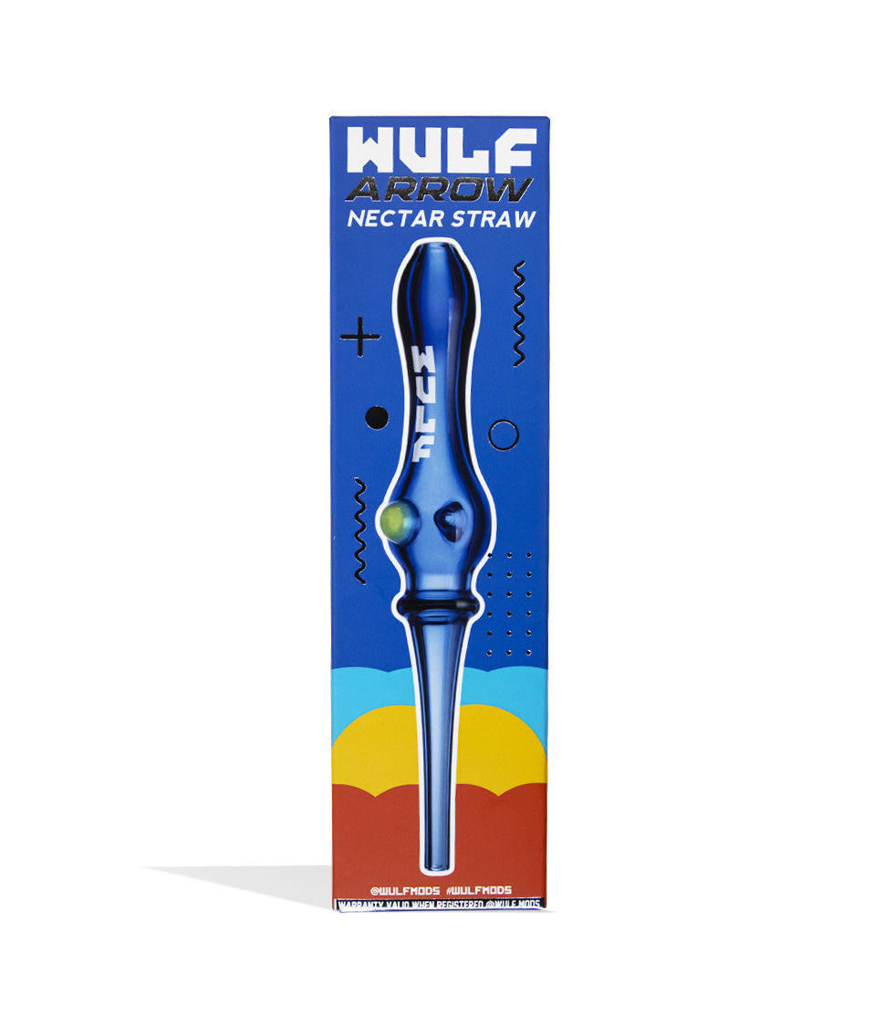 Blue Wulf Mods Arrow Nectar Straw 15pk Packaging Front View on White Background