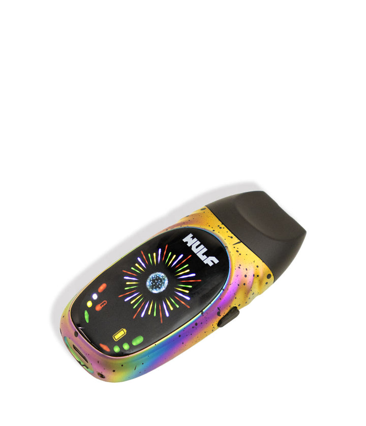 Full Color Spatter Wulf Mods Faze Portable Dry Herb Vaporizer Down View on White Background