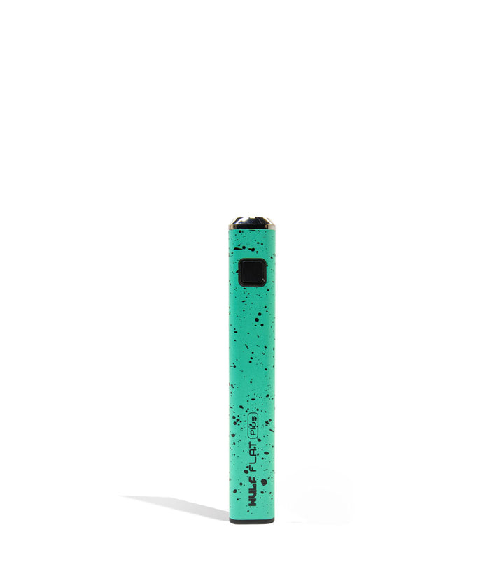 Teal Black Spatter Wulf Mods Flat Plus Cartridge Vaporizer 12pk on white background