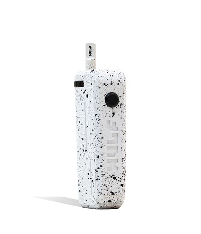 White Black Spatter Wulf Mods UNI Max Concentrate Kit Vaporizer With Tank Front View on White Background