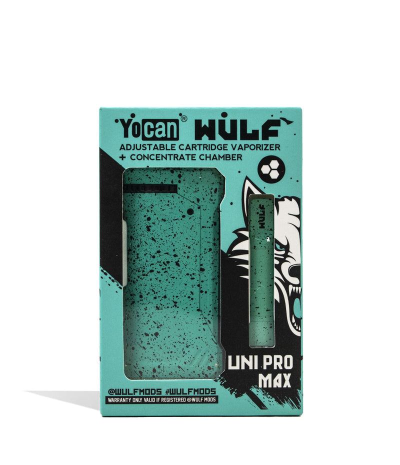 Teal Black Spatter Wulf Mods UNI Pro Max Concentrate Kit Packaging Front View on White Background