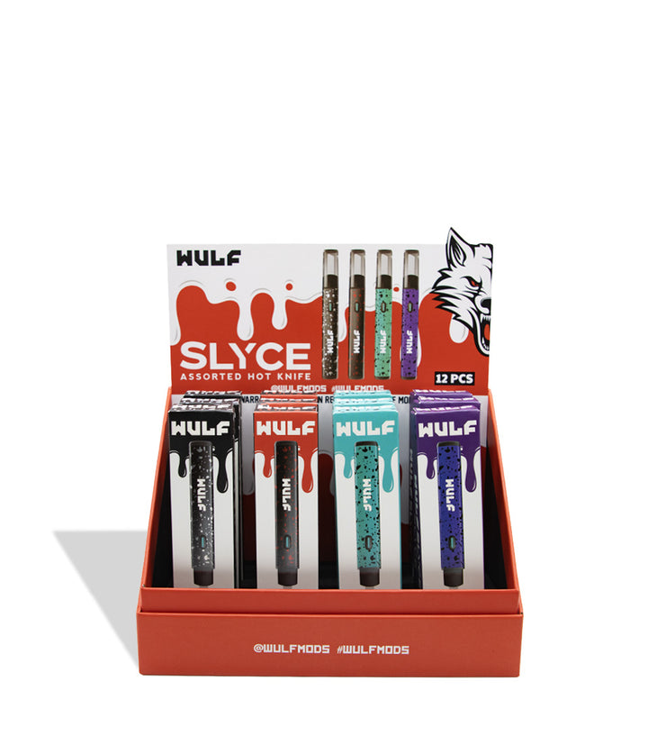 Wulf Slyce hot knife kit 12pk display front view on a white background