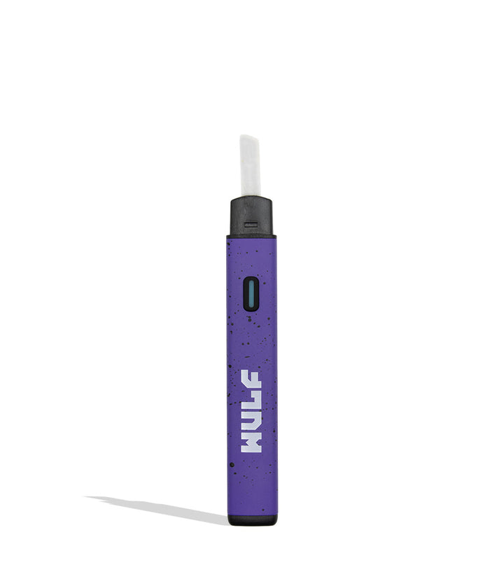 WULF Slyce purple black spatter hot knife dab tool with cap off on white background