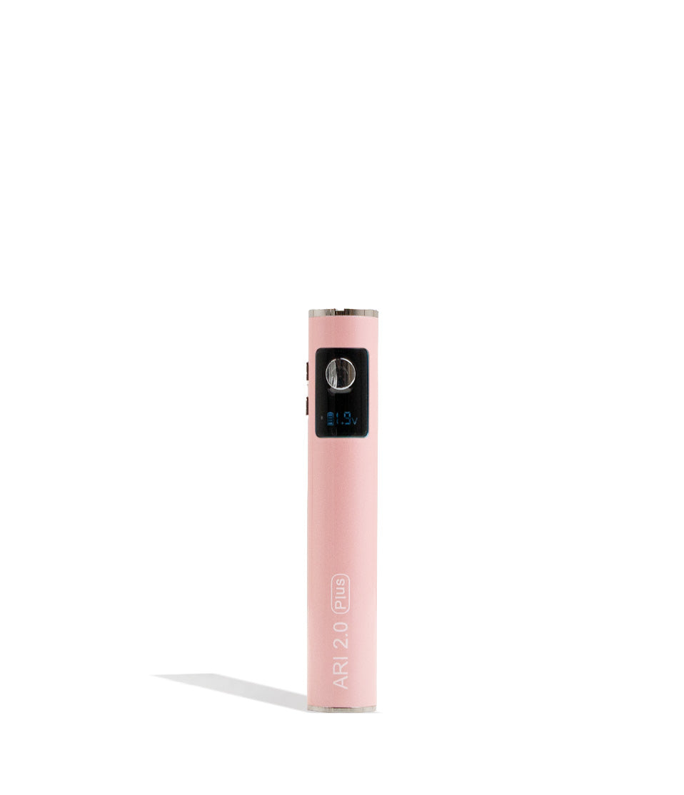 Pink Yocan Ari Plus 2.0 Variable Voltage Battery 15pk Front VIew on White Background