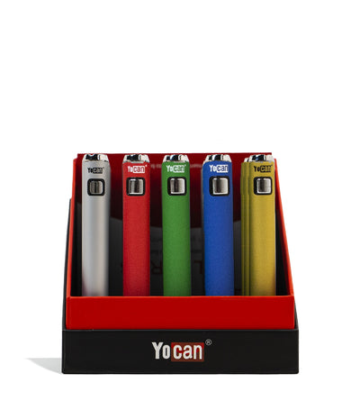 Assorted Yocan ARI PLUS 900mah Cartridge Battery 20pk on white background