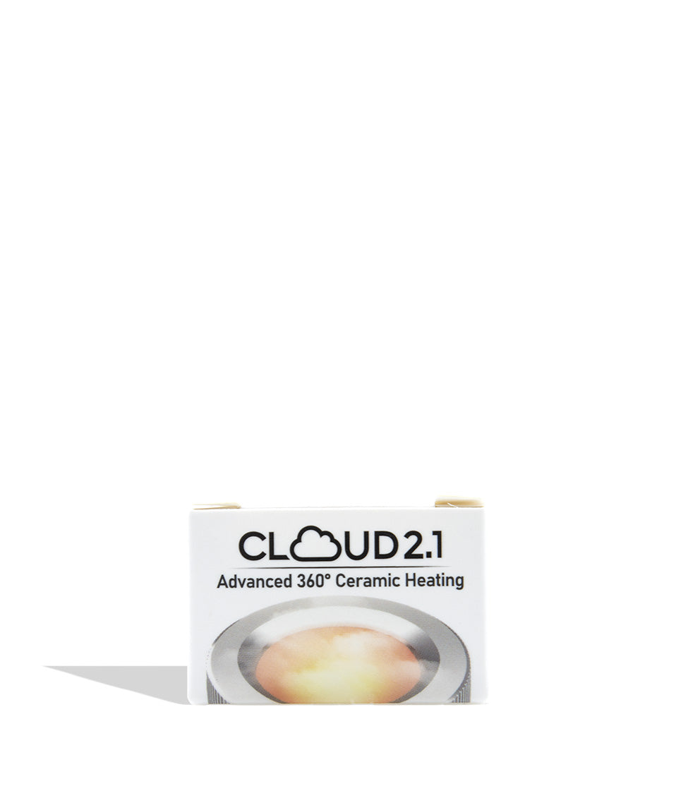 A white rectangular product box for CLOUD 2.1 Advanced 360° Ceramic Heating, featuring a circular graphic of a glowing heating element on the front, set against a plain white background with a soft shadow.