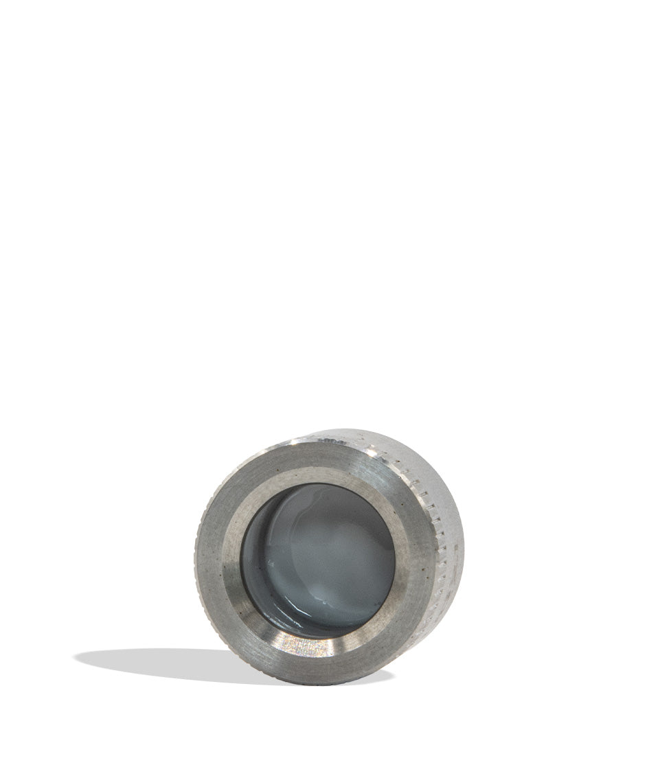 Yocan Black Cloud 2.1 Coil top view sitting horizontally to an exposed top view on the chamber on a white background.