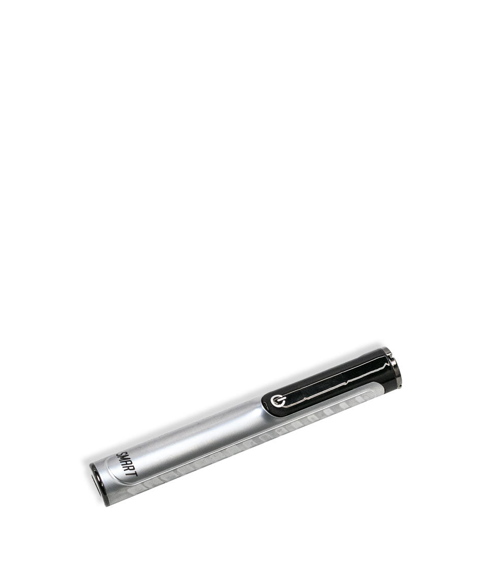 Silver Yocan Black Smart Cartridge Vaporizer Down View on White Background