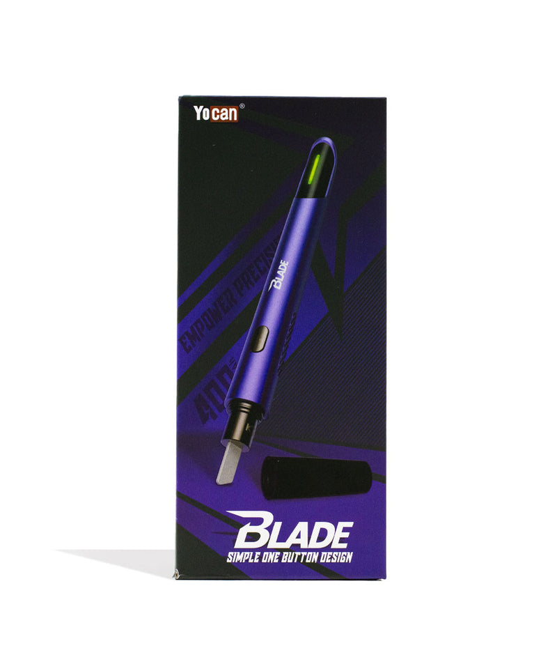 Purple Yocan Blade Dabbing Knife Packaging Front View on White Background