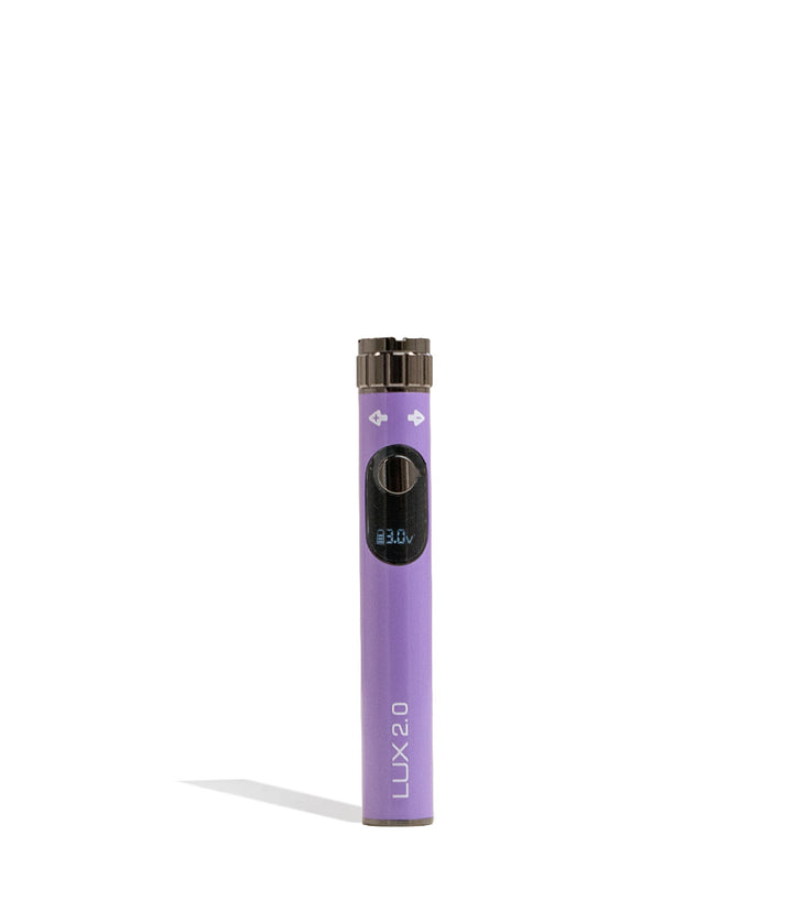 Purple Yocan Lux 2.0 Variable Voltage Battery 15pk Front View on White Background