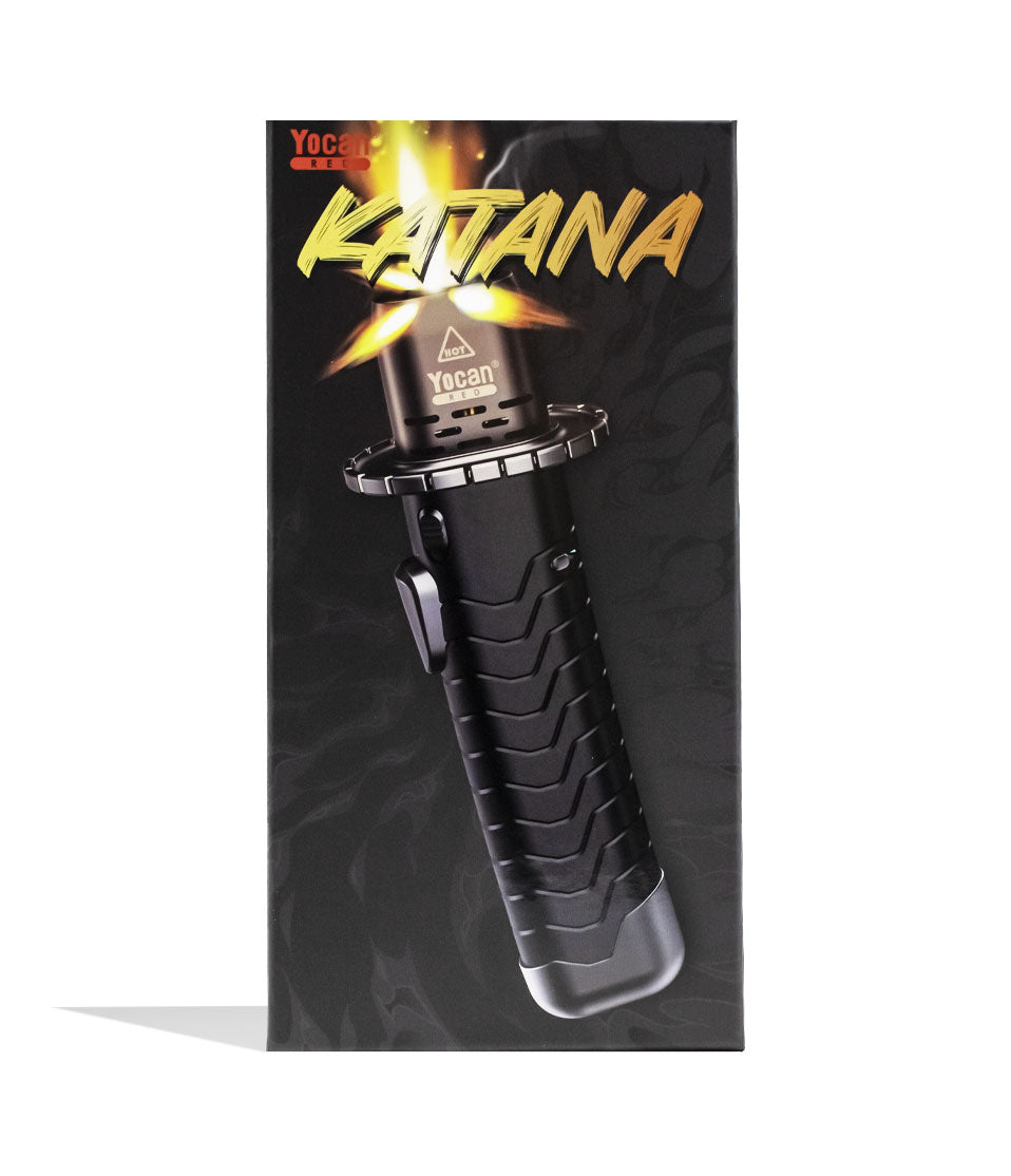 Grey Yocan Red Series Katana Torch Packaging Front View on White Background