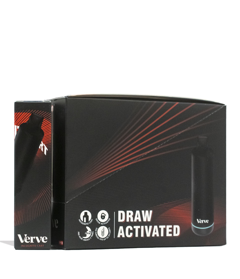 Black Yocan Verve Cartridge Vaporizer Packaging Front View on White Background
