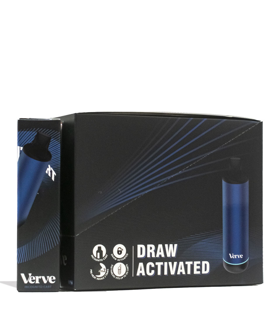 Blue Yocan Verve Cartridge Vaporizer Packaging Front View on White Background