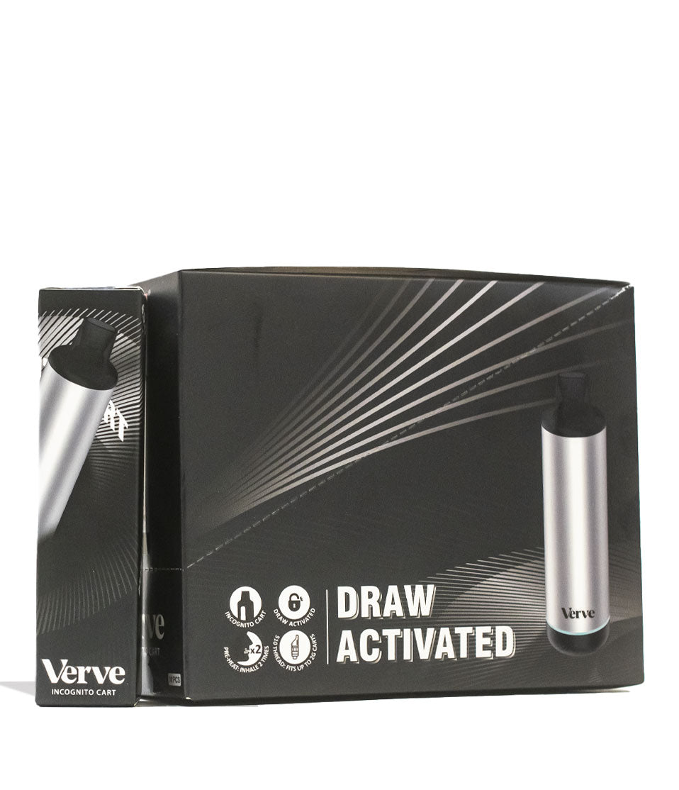 Silver Yocan Verve Cartridge Vaporizer Packaging Front View on White Background