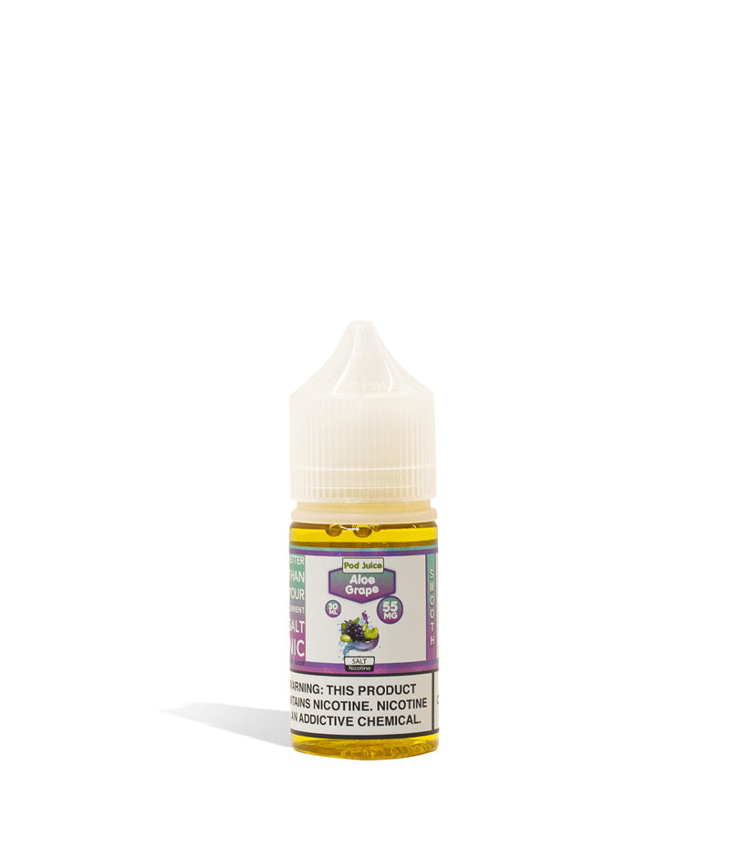 Aloe Grape Pod Juice Salt Nicotine 30ML 55MG on white background