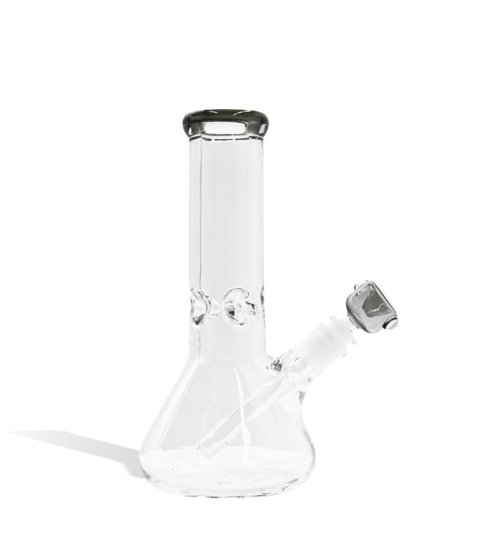 Grey 10 Inch 9mm Thick Beaker Water Pipe with Ice Pinch on white background