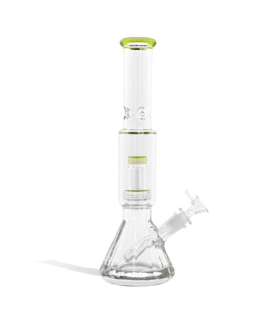 Lake Green 12 inch Thick Base Water Pipe with Showerhead Perc on white background