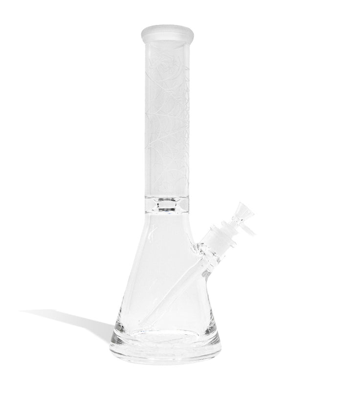 4-14 Inch Premium Etched Water Pipe with Heavy Base on white studio background