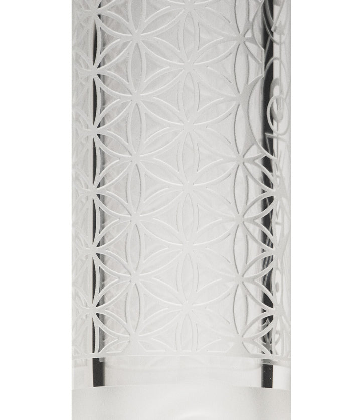 15 Inch Premium Etched Beaker Water Pipe Neck View on White Background