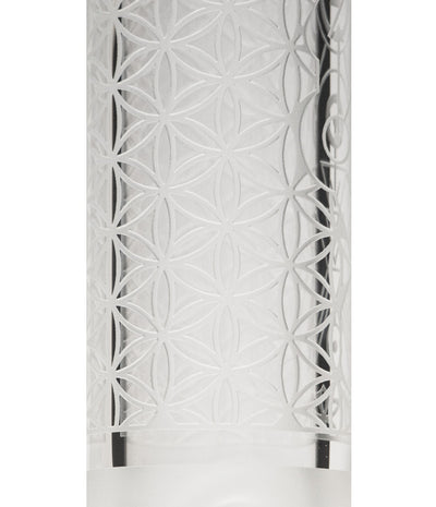 15 Inch Premium Etched Beaker Water Pipe Neck View on White Background
