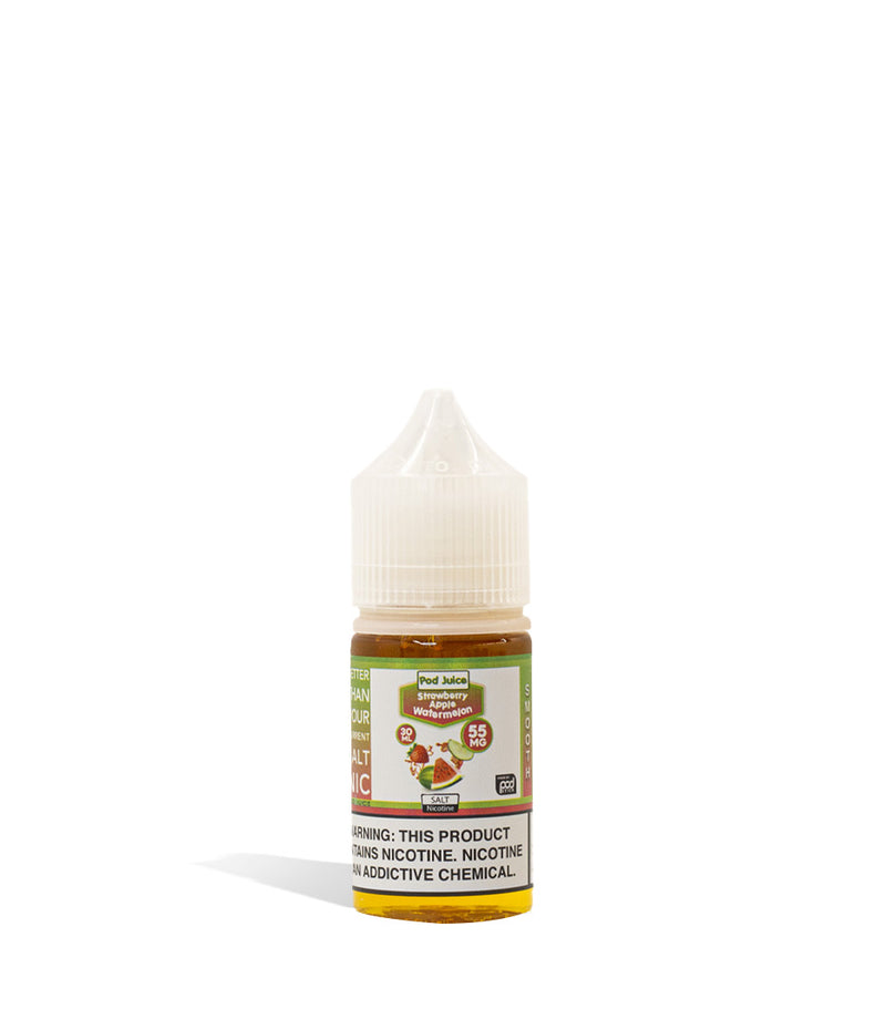 Strawberry Apple Watermelon Pod Juice Salt Nicotine 30ML 55MG on white background
